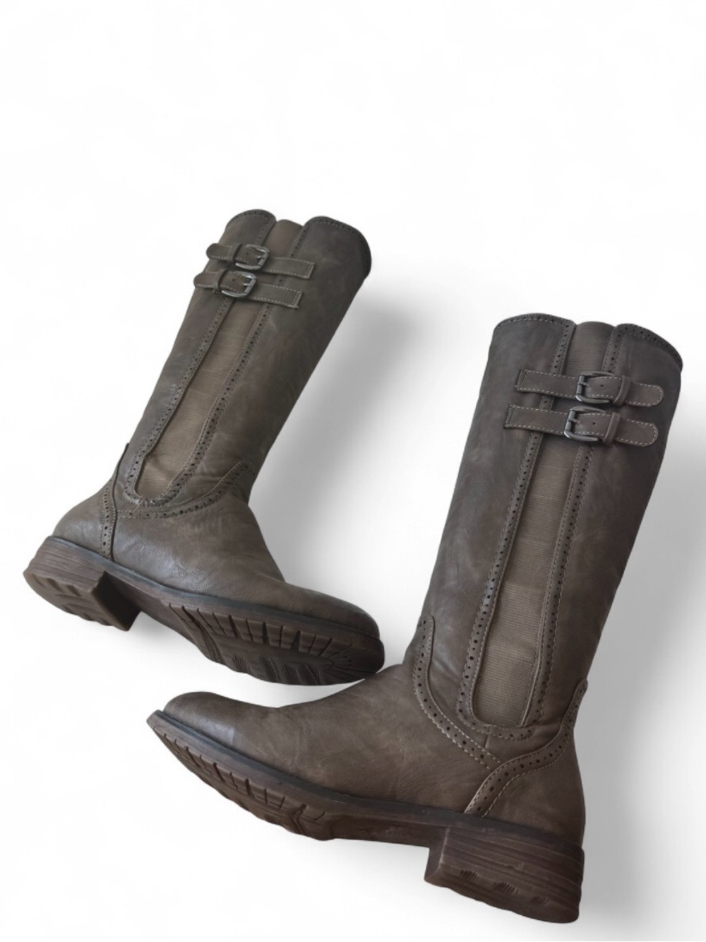 Patrizia Brown Tall Riding Boots – Double Buckle Y2K Size 7